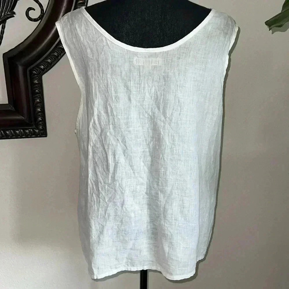 FLAX Women’s Fundamental Pullover Tank Top Tunic 100% Linen Size: Large 14-16 - Picture 9 of 16
